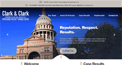 Desktop Screenshot of clarkandclarklaw.com